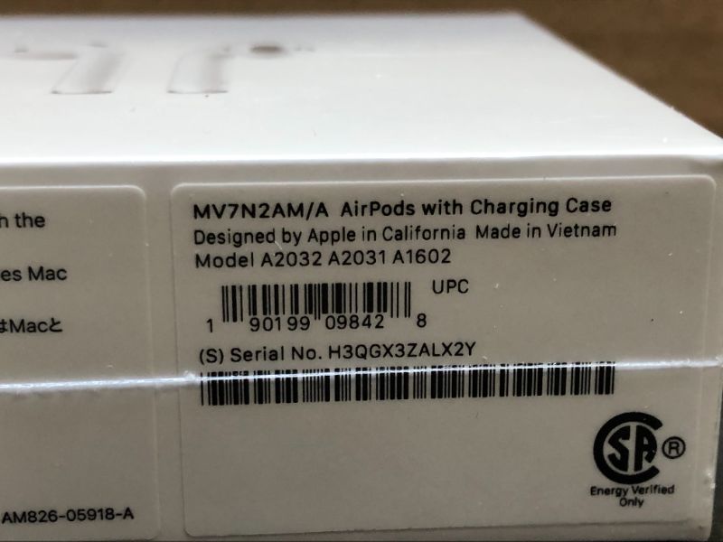 Photo 1 of Apple - AirPods with Charging Case (2nd generation) - White ***Brand new factory sealed***

