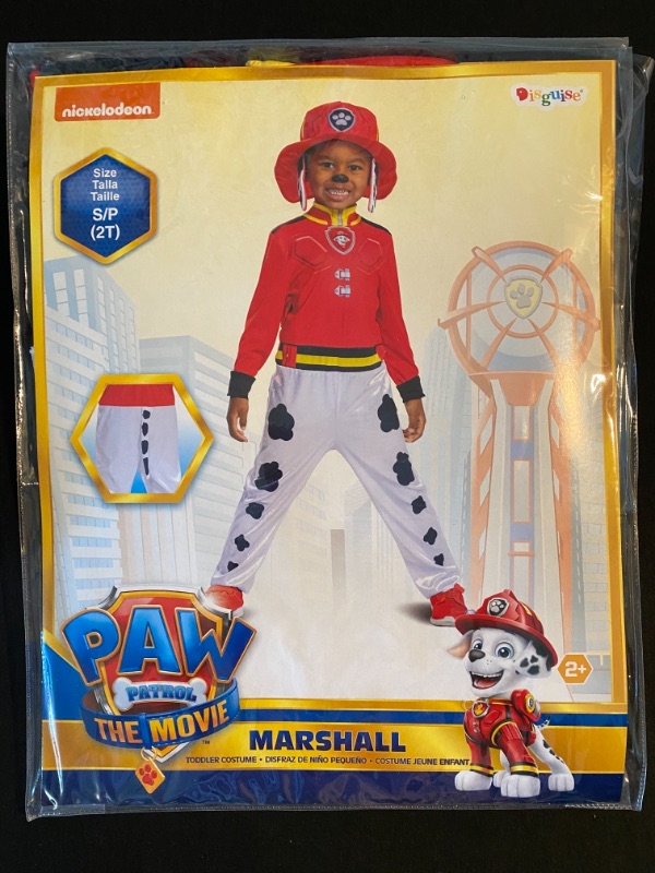 Photo 1 of Paw Patrol Marshall Costume Hat and Jumpsuit for Boys, Paw Patrol Movie Character Outfit with Badge (SMALL 2T)