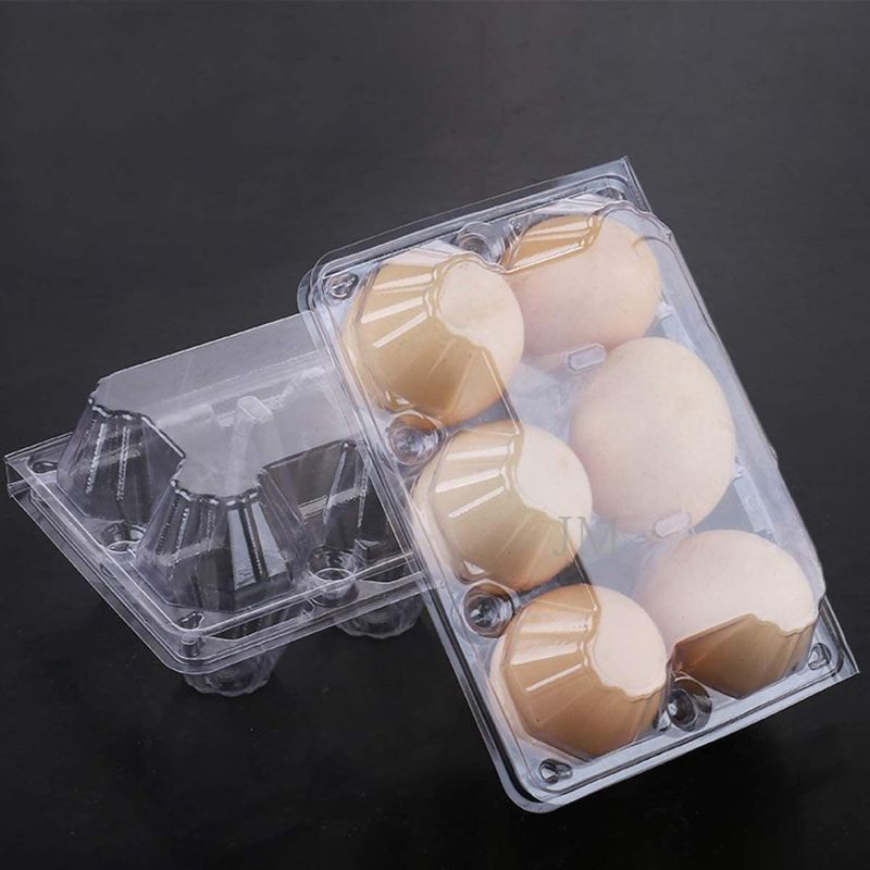 Photo 1 of 6 Count Egg Cartons 15 Pack,100% Recyclable Plastic Egg Carton Stackable for Refrigerator, Plastic Clear Egg Trays for Medium or Small Eggs