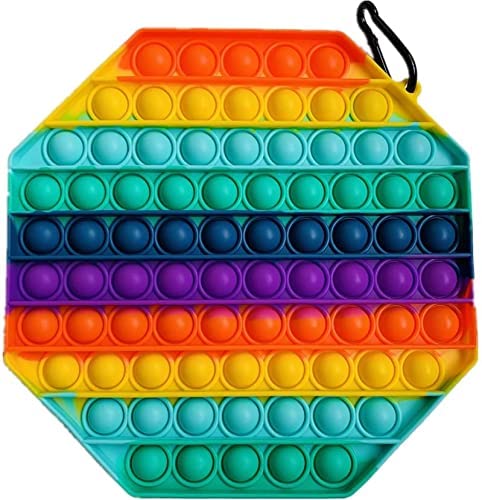 Photo 1 of General Jim's Bubble Octagon Shaped Push Pop Silicone Rainbow Sensory Fidget Toy Large Size for Anxiety Stress Fidget Adults Children