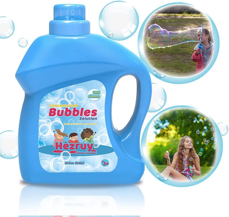 Photo 1 of Toys Bubbles Concentrated Solution Refill 32 oz (up to 2.5 Gallon) Big Bubble Solution for Kids Toddlers Bubble Machine/Gun/Wand Toys,Gift for 3 4 5 6 7 8 9 10 Year Old Boys Girls Children's Day