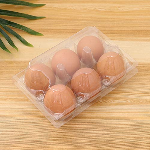Photo 1 of 15Pack Clear Plastic Disposable Egg Tray Carton Holder for Family Pasture Chicken Farm Business Market- Holds 6 Standard Sized Eggs Securely