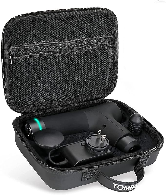 Photo 1 of Carrying Case for Hyperice Hypervolt GO, 2 Attachment Slots, Portable Storage Box, Hard Shell Case for Portable Massage Gun (Case Only)