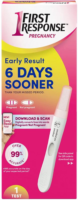 Photo 1 of First Response Early Result Pregnancy Test, 3 Tests (Packaging & Test Design May Vary)