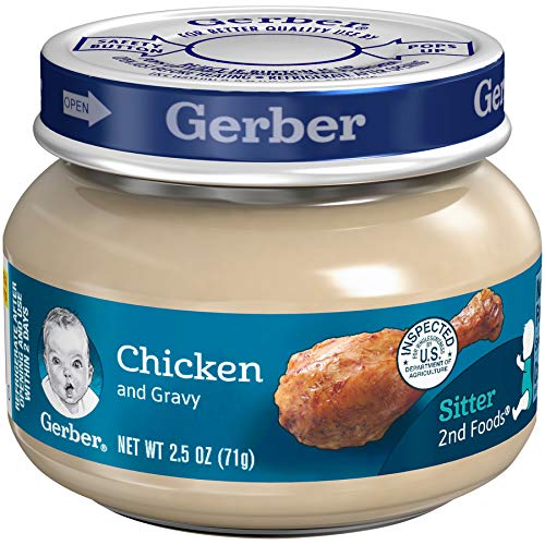 Photo 1 of Gerber Purees 2nd Foods, Chicken & Gravy, 2.5 Ounce Jars (Pack of 10)