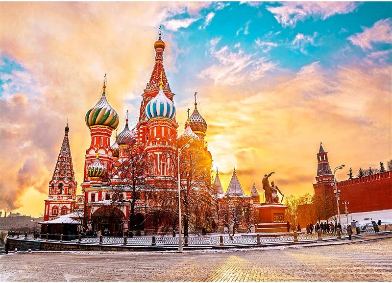 Photo 1 of HUADADA 1000 Piece Puzzles for Adults Intellectual Fun Toys Jigsaw Puzzles Games - Saint Basil's Cathedral