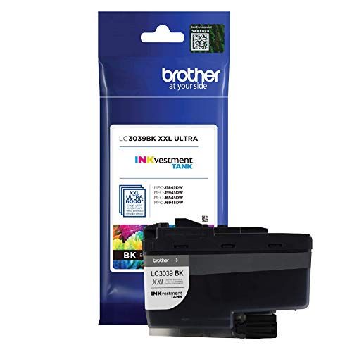 Photo 2 of Brother Genuine LC3039BK Single Pack Ultra High-yield Black INKvestment Tank Ink Cartridge, Page Yield Up To 6, 000 Pages, LC3039