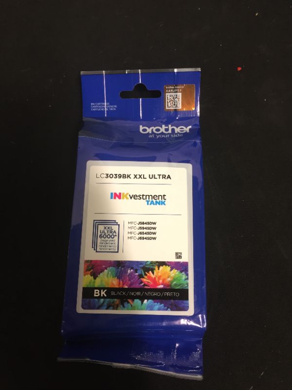 Photo 2 of Brother Genuine LC3039BK Single Pack Ultra High-yield Black INKvestment Tank Ink Cartridge, Page Yield Up To 6, 000 Pages, LC3039