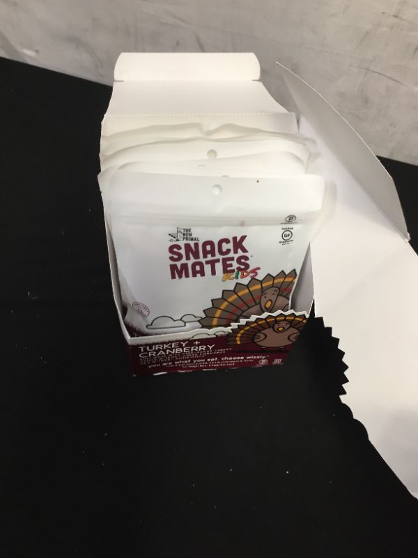 Photo 2 of ?Snack Mates by The New Primal Turkey & Cranberry Bites, High Protein and Low Sugar Kids Snack, Bite-Sized, Certified Paleo, Certified Gluten Free, Soy Free, 2 Oz Per Pack (8 Pack) best by 12/15/21