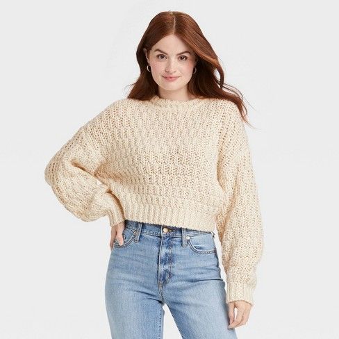 Photo 1 of Women's Mock Turtleneck Pullover Sweater - Universal Thread™ L
