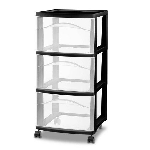 Photo 1 of 3 Drawer Medium Cart Black - Room Essentials™
