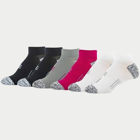 Photo 1 of Powersox Women's Cushioned 6pk Low Cut Athletic Socks - White/Black 4-10
