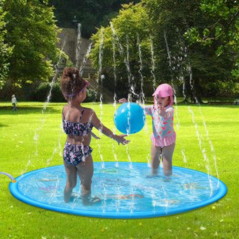 Photo 1 of Sprinkle and Splash Play Mat, 68" Kids’ Inflatable Sprinkler Play Pad Toy, Summer Outdoor Sprinkle Pad Fun Water Spray Toys for Boys Girls Toddlers Babies Pets and Family Activities