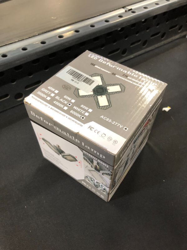 Photo 1 of 60W LED Garage Light E26 360° LED Light with 4 Adjustable Panels for Barn Light, Workshop, Basement, Warehouse
