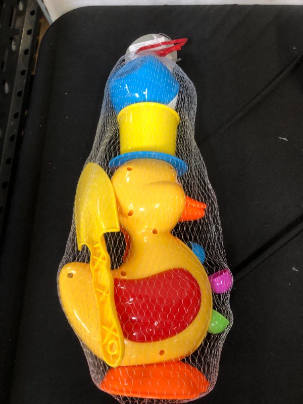 Photo 1 of OUFOTAT Beach Toy Set for Kids - Including Random Color Shovel, Rake, Watering Can and Duck Waterwheel - Indoor Outdoor Pool Beach Sand Play Toys for Boys Girls Party Gift (4PCS Beach Toys 6231)
