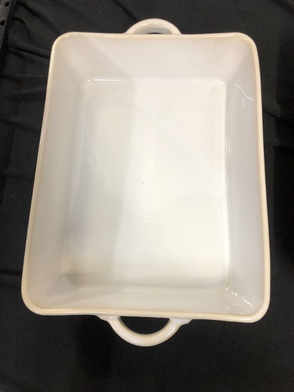 Photo 2 of 13" x 8" Stoneware Casserole Baking Dish Cream - Threshold™
