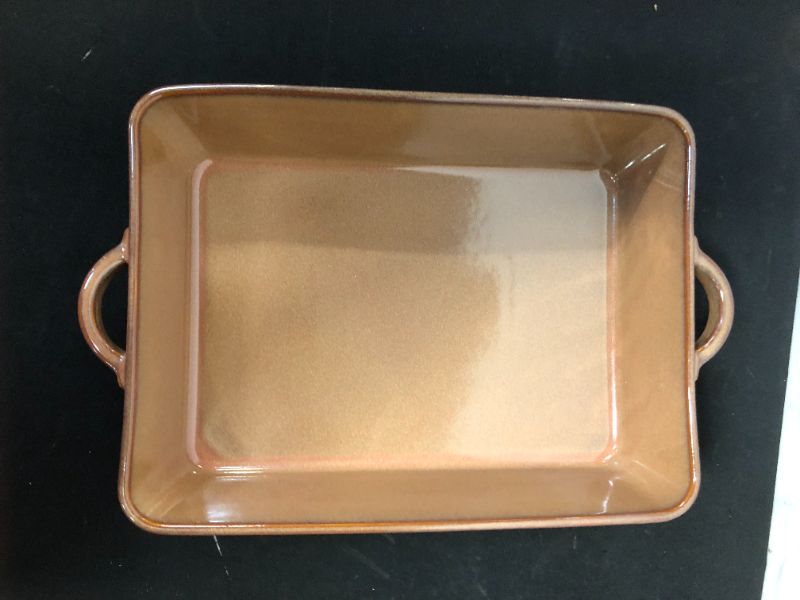 Photo 2 of 13" x 8" Stoneware Casserole Baking Dish Orange - Threshold
