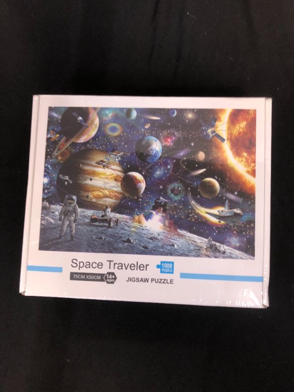 Photo 1 of Jigsaw Puzzle 1000 Piece Puzzles for Adults Kids Space Puzzle Game Toys Gift - Premium 3-Layer Thick White Paper, Sturdy, No Bad Smell
