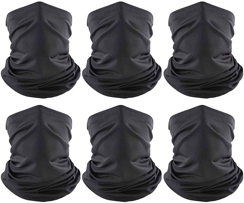 Photo 1 of Cycling Scarf UV Protection Neck Gaiter Scarf Face Cover Half Face Bandanas (Black)
