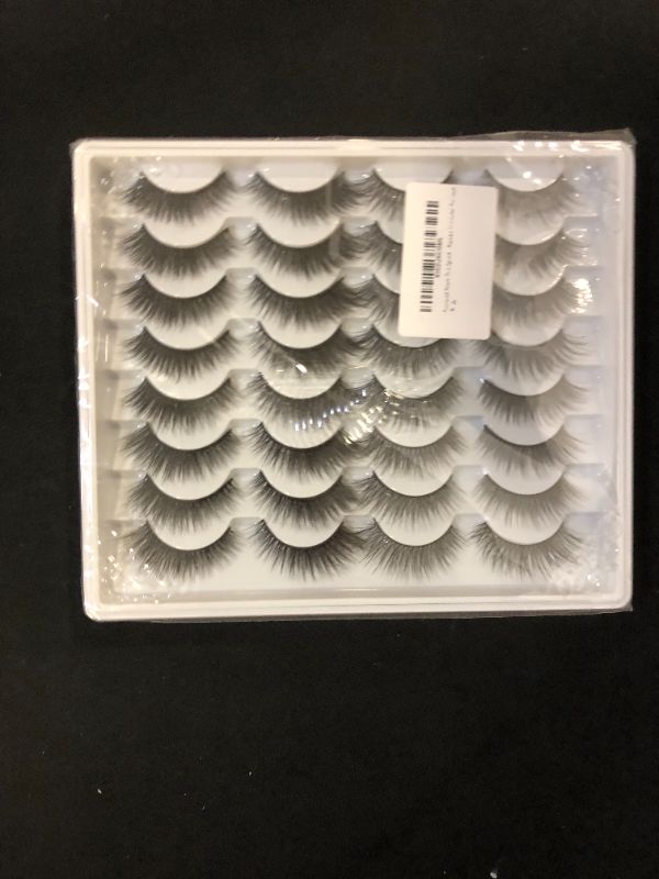 Photo 2 of Pooplunch False Eyelashes Fluffy 8D Faux Mink Lashes Cat-Eye Wispy Lashes 7 Pairs Pack Dramatic Long Thick Volume Fake Eye Lash Multipack
