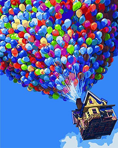 Photo 1 of 2 PACK Komking Paint by Numbers for Adults, DIY Painting Paint by Numbers Kits on Canvas Without Frame, Colorful Balloon 16x20inch
