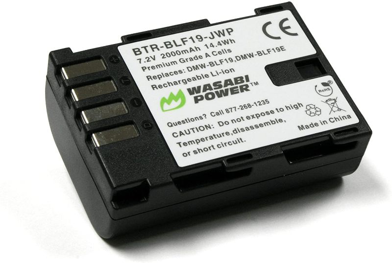 Photo 1 of Battery for Panasonic DMW-BLF19 and Panasonic Lumix DMC-GH3, DMC-GH4, DC-GH5, DC-GH5S, DC-G9
