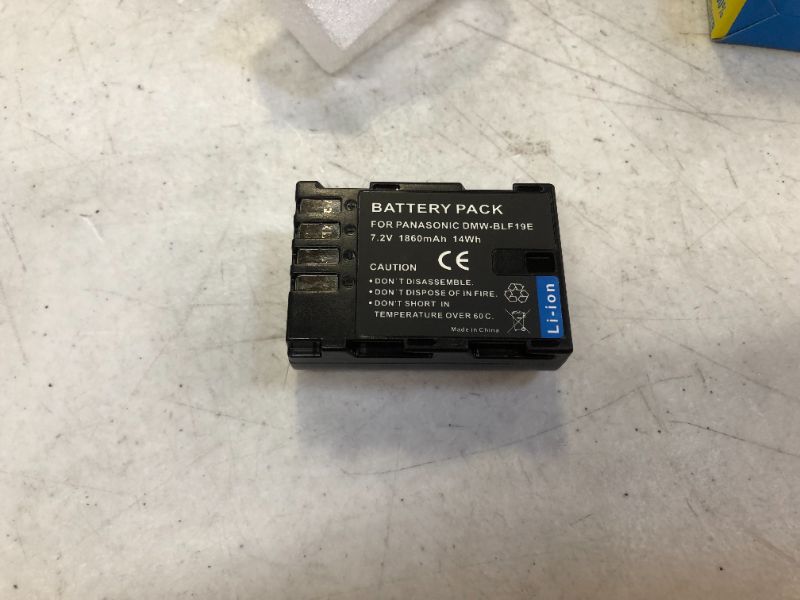 Photo 1 of Battery for Panasonic DMW-BLF19 and Panasonic Lumix DMC-GH3, DMC-GH4, DC-GH5, DC-GH5S, DC-G9
