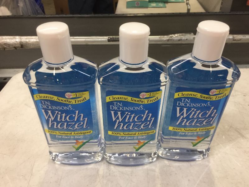 Photo 2 of 3 pack T.N. Dickinson's Witch Hazel 100% Natural Astringent for Face and Body, 16 fl oz
