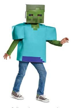 Photo 1 of Minecraft Classic Zombie Costume for Kids
