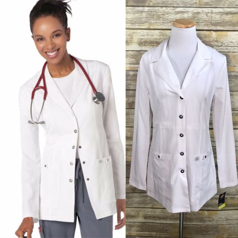 Photo 1 of Dickies Women's Xtreme Stretch 28" Snap Front Lab Coat --large
