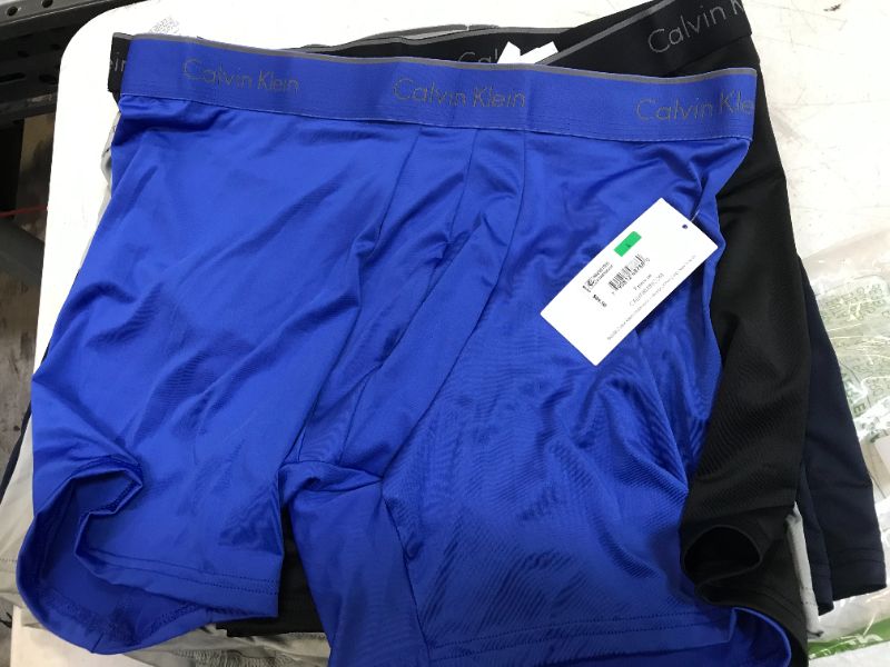 Photo 1 of Calvin Klein Men's Microfiber Stretch Multipack Boxer Briefs, 2 BLACK, 1 COBALT WATER, 2 BLUE SHADOW, 2 MEDIUM GREY, Large