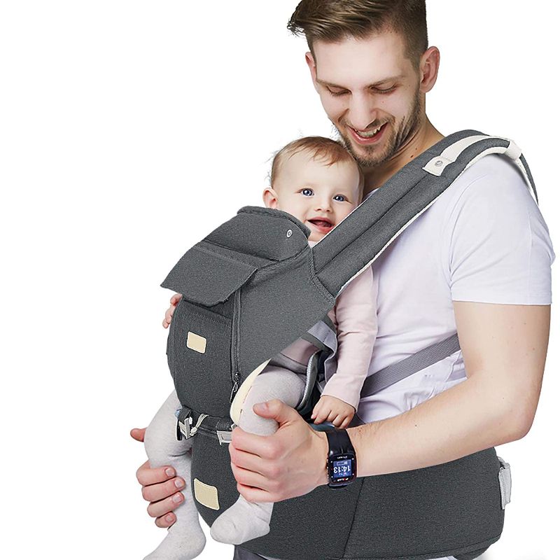 Photo 1 of FRUITEAM Baby Carrier, 6-in-1 Baby Carrier with Waist Stool, One Size Fits All -Adapt to Newborn, Baby Hip Carrier for Breastfeeding, Infant & Toddler