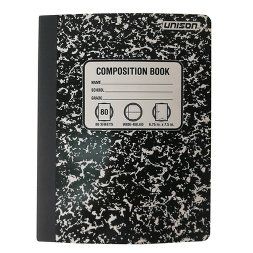 Photo 1 of 48 COUNT COLLEGE Ruled Solid Composition Notebook Black - Unison

