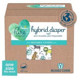 Photo 1 of Pampers Pure Hybrid Reusable Cloth Diaper Covers - 1 count JUNGLE