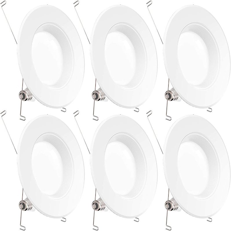 Photo 1 of 
Sunco Lighting 6 Pack 5/6 Inch LED Recessed Downlight, Baffle Trim, Dimmable, 13W=75W, 4000K Cool White, 965 LM, Damp Rated, Simple Retrofit Installation - UL + Energy Star
