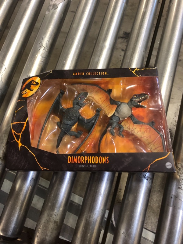 Photo 1 of Jurassic World Toys World Amber Collection Dimorphodon Flying & Crouching Dinosaur Figure Collectibles 2-Pack Toy 6-in Scale, Posable Joints, Authentic Look & Stand for 8 Years Old & Up, GYH67
