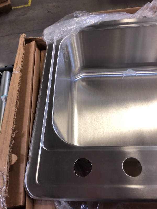 Photo 3 of 18-Gauge Undermount Offset Bowl Stainless Steel Kitchen Sink