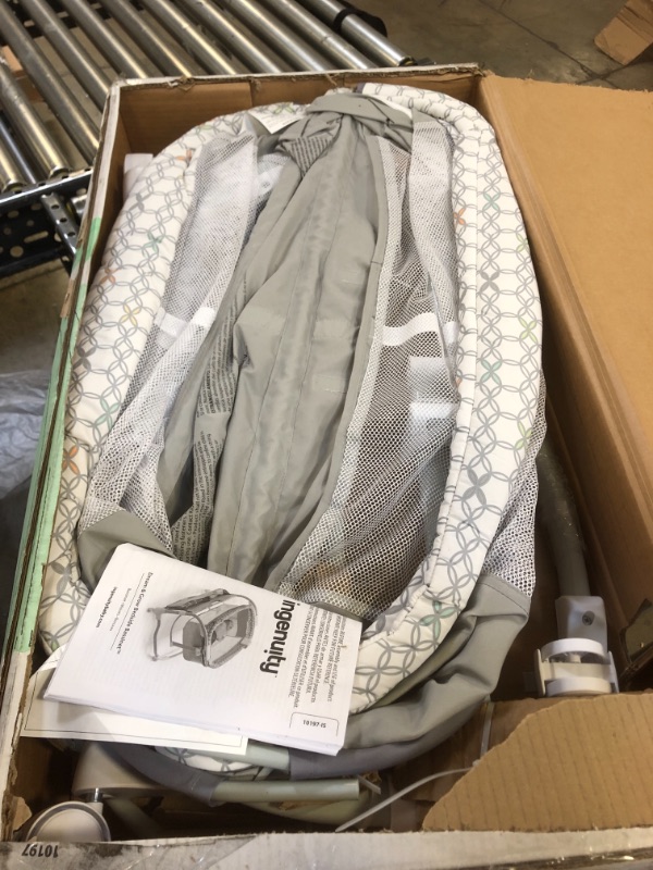 Photo 1 of Ingenuity Dream & Grow Bedside Bassinet 2-Mode Crib 0-12 Months, Adjustable Height - Dalton (Grey)
