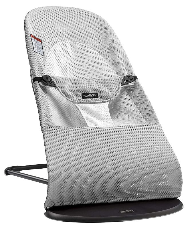 Photo 1 of BabyBjörn Bouncer Balance Soft, Mesh, Silver/White 
