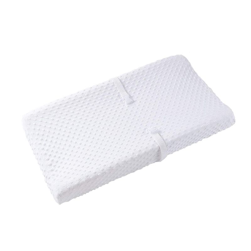 Photo 1 of Baby Changing Pad Cover, Super Soft Minky Dot Diaper Changing Table Covers for Baby Girls and Boys, Ultra Comfortable, Safe for Babies, Fit 32"/34'' x 16" Pad (White)
