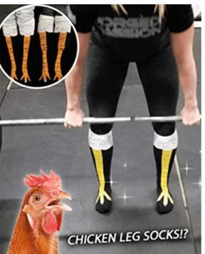 Photo 1 of 10 PACK Cartoon Chicken Leg Socks Animal Knee High Stockings Men Women SMALL MEDIUM SIZE. UP TO SIZE 5 MENS LOOKS LIKE 
 