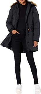 Photo 1 of Amazon Essentials Women's Water Resistant Long Sleeve Longer Length Parka with Faux Fur Trim Hood  LARGE