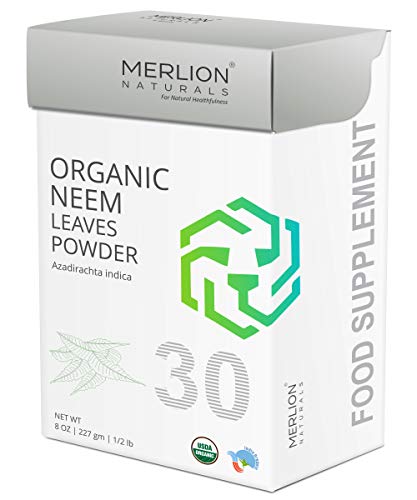 Photo 1 of 2 PACK Merlion Naturals Organic Neem Leaves Powder, Azardirachta Indica, 227 g