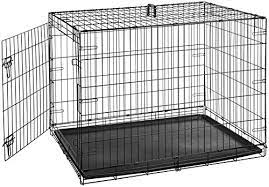 Photo 1 of AmazonBasics Single-Door Folding Metal Dog Crate - Large (42x28x30 Inches)