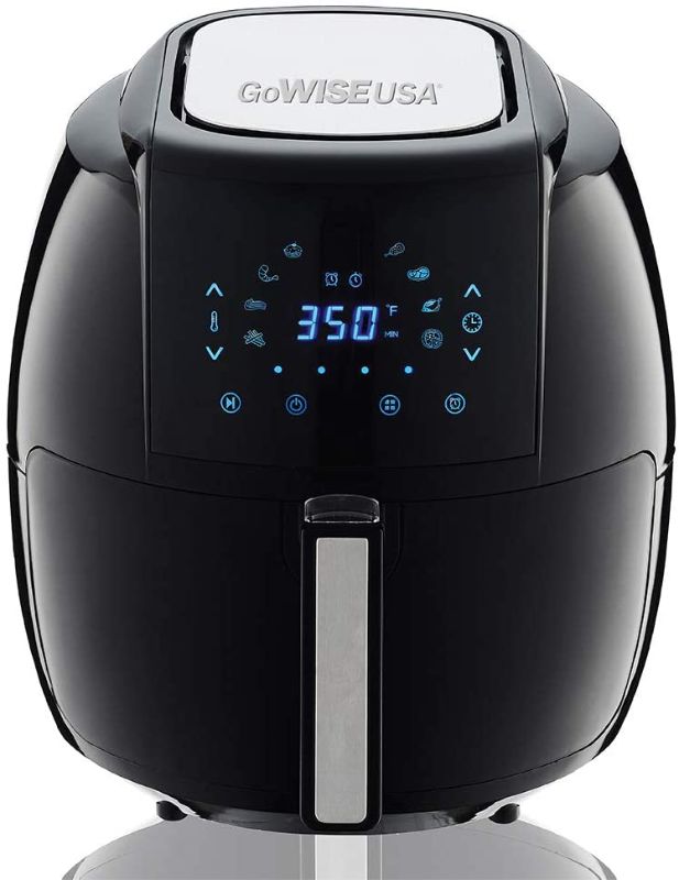 Photo 1 of GoWISE USA 5.8-Quart 8-in-1 Air Fryer with Recipe Book Black
