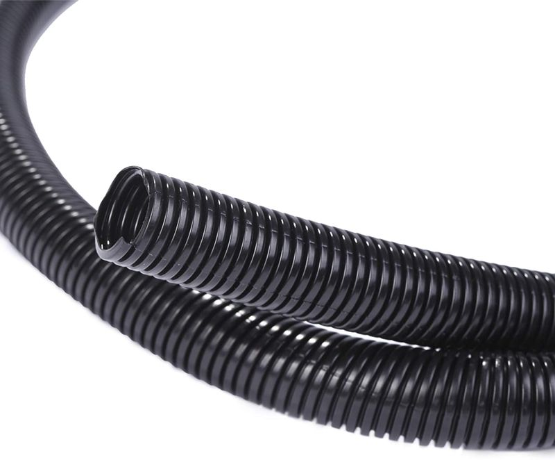 Photo 1 of Alex Tech 100ft – 3/8 inch Split Wire Loom Tubing Wire Conduit – Black 2PK
