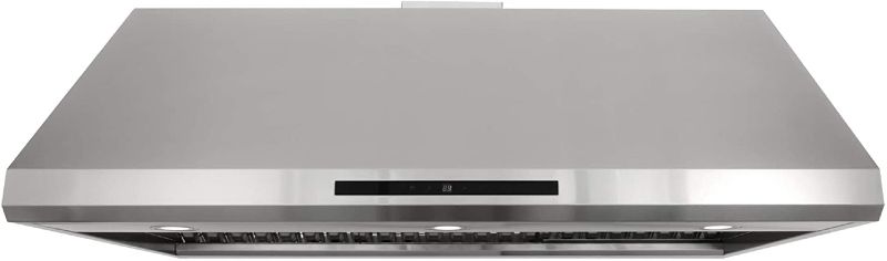 Photo 1 of Cosmo COS-18U48 Under Cabinet Range Hood with 806 CFM, 4-Speed Fan, Soft Touch Controls, Permanent Filter, LED Lights, 48 inch, Stainless Steel, 48
