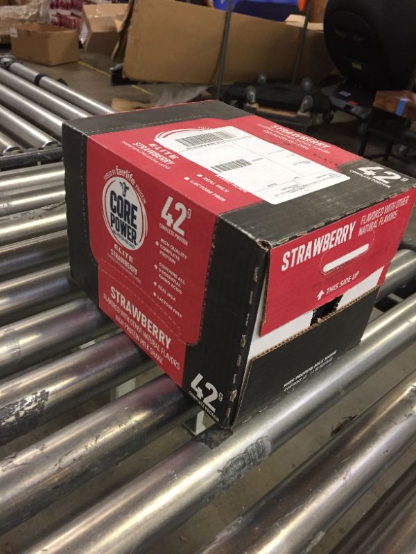 Photo 1 of Core Power Elite High Protein Shake (42g), Strawberry, Ready To Drink for Workout Recovery, 14 Fl Oz Bottles (12 Pack) EXP 6/2021
