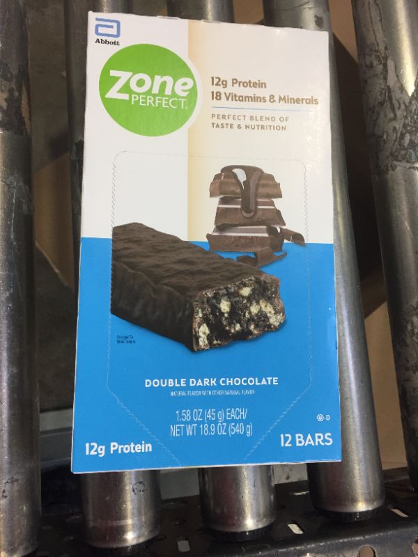 Photo 2 of ZonePerfect Protein Bars, Double Dark Chocolate, 12g of Protein, Nutrition Bars With Vitamins & Minerals, Great Taste Guaranteed, 12 Bars