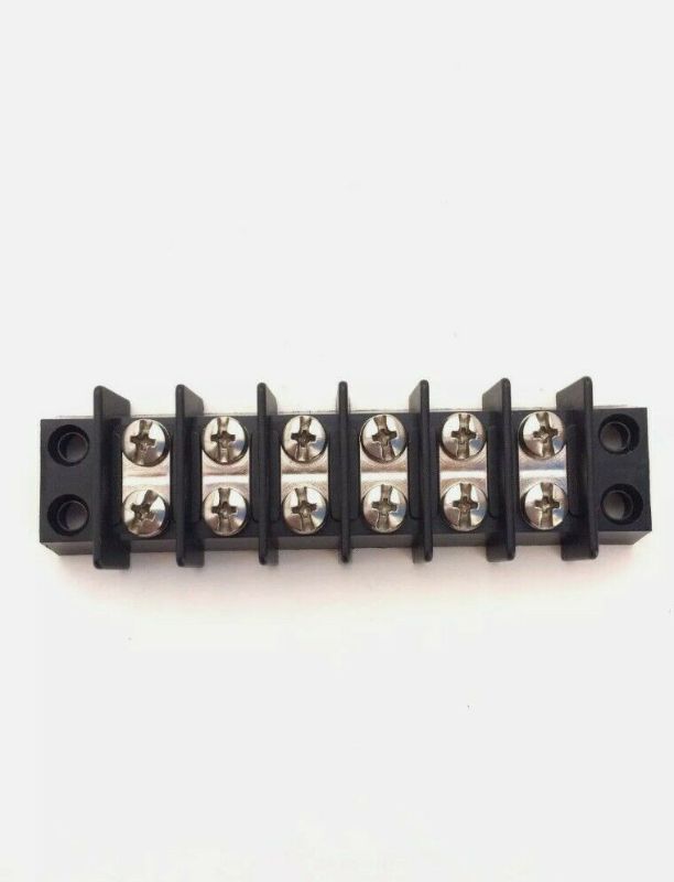 Photo 1 of 2 Pack Marine Terminal Block 6 Gang '0113-10-3640-06 Dinkle 10 to 18 AWG Gauge 35A 600V